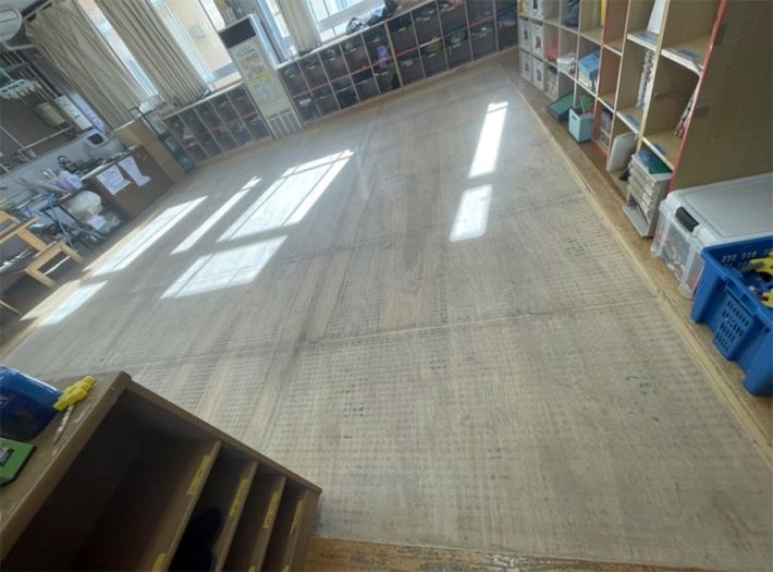 学童保育たたみ張り替え工事中